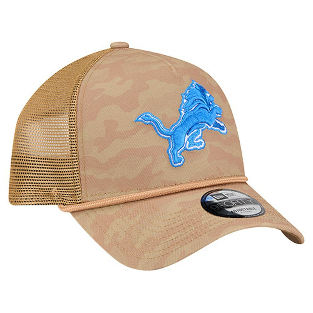 Wheat Camo 9FORTY Adjustable Hat - Detroit Lions Hats