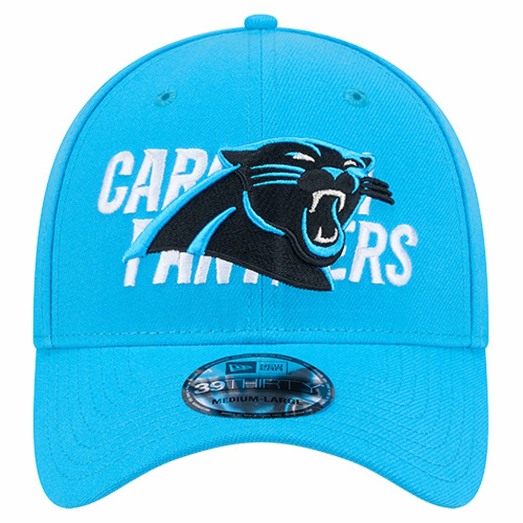 Overlap Logo 39THIRTY Stretch Fit Hat - Carolina Panthers Hats