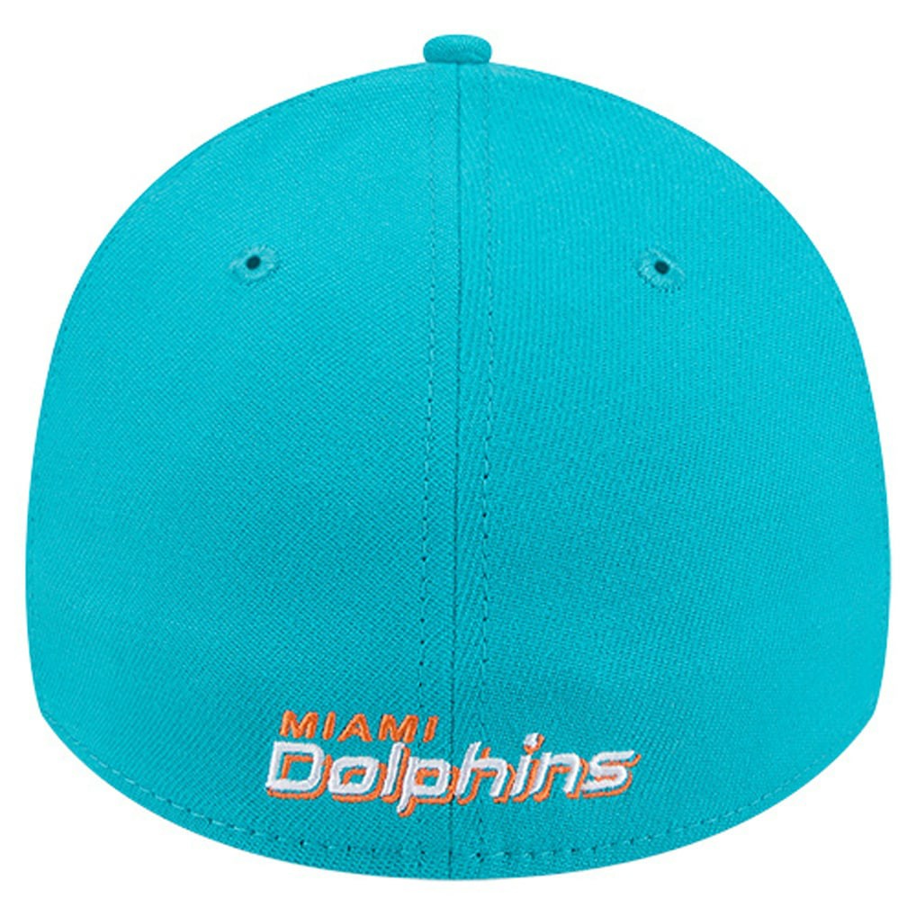Overlap Logo 39THIRTY Stretch Fit Hat - Miami Dolphins Hats