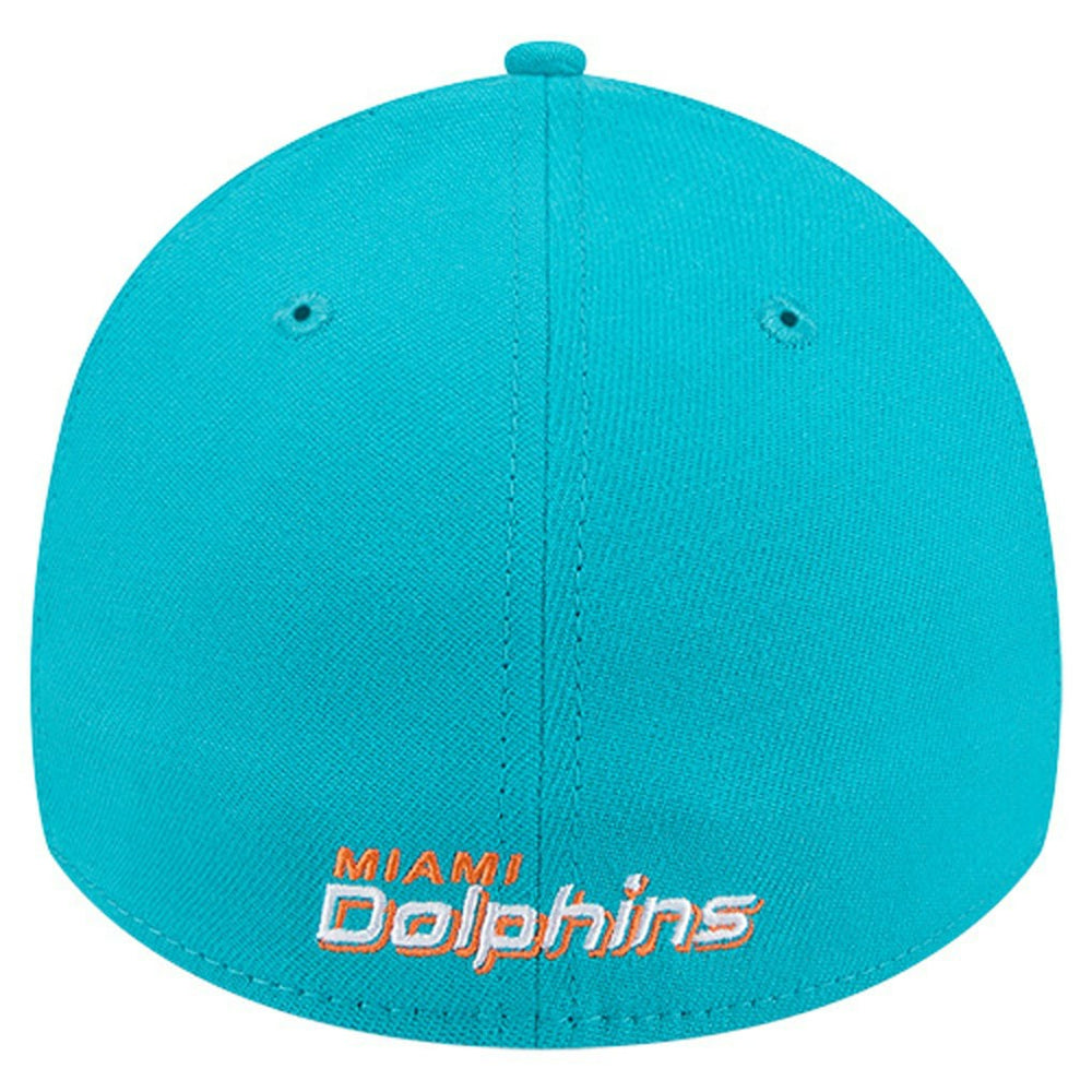 Overlap Logo 39THIRTY Stretch Fit Hat - Miami Dolphins Hats