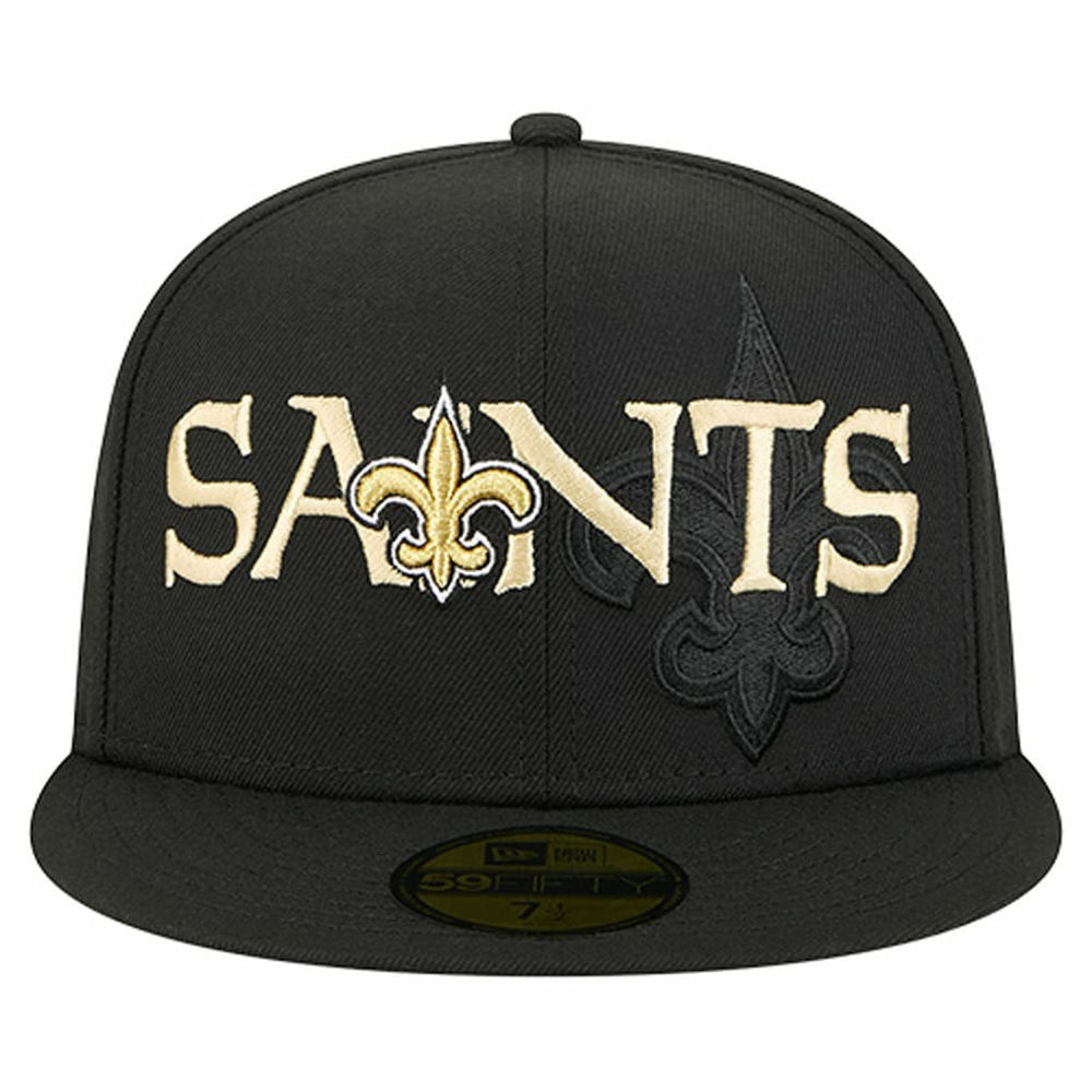 Overlap Wordmark 59FIFTY Fitted Hat - New Orleans Saints Hats