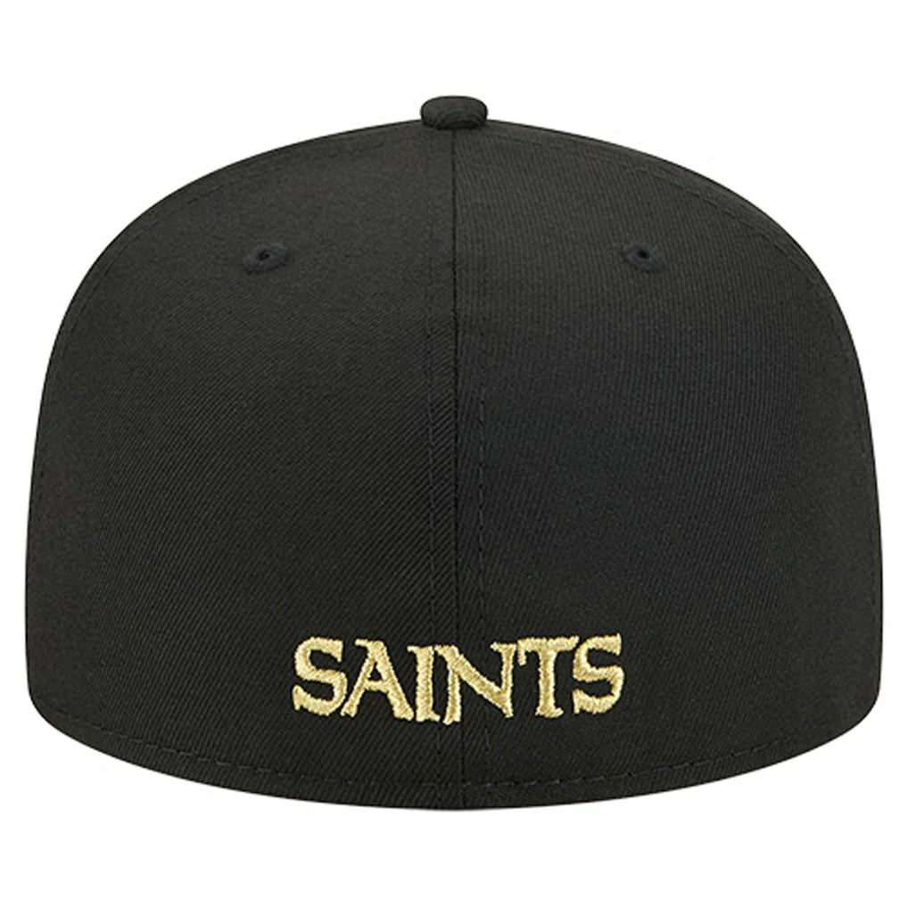 Overlap Wordmark 59FIFTY Fitted Hat - New Orleans Saints Hats