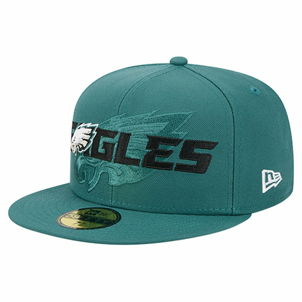 Overlap Wordmark 59FIFTY Fitted Hat - Philadelphia Eagles Hats