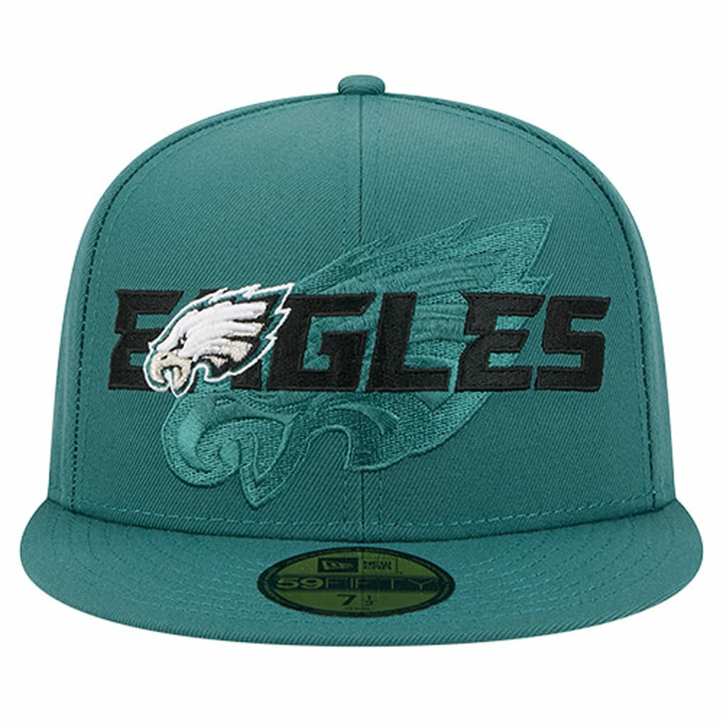 Overlap Wordmark 59FIFTY Fitted Hat - Philadelphia Eagles Hats