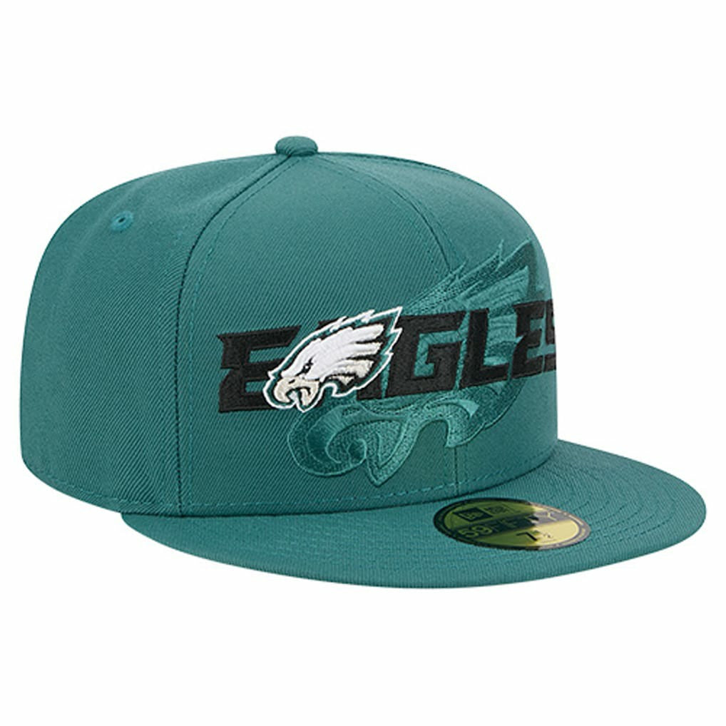 Overlap Wordmark 59FIFTY Fitted Hat - Philadelphia Eagles Hats