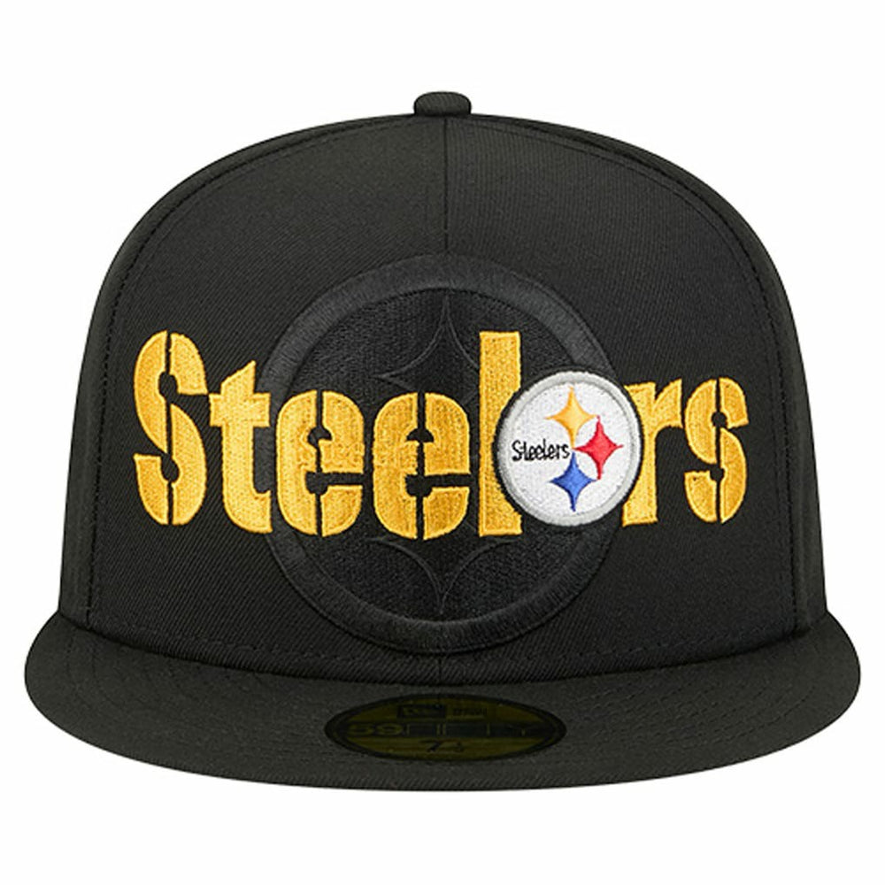 Overlap Wordmark 59FIFTY Fitted Hat - Pittsburgh Steelers Hats