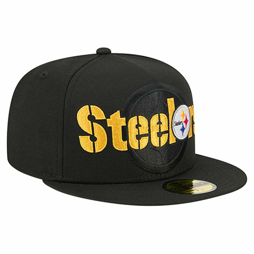 Overlap Wordmark 59FIFTY Fitted Hat - Pittsburgh Steelers Hats