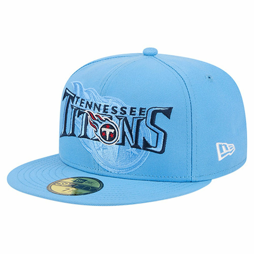 Overlap Wordmark 59FIFTY Fitted Hat - Tennessee Titans Hats