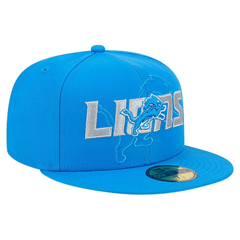 Overlap Wordmark 59FIFTY Fitted Hat - Detroit Lions Hats