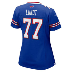 Chase Lundt  Women's Team Game Jersey - Buffalo Bills Jerseys