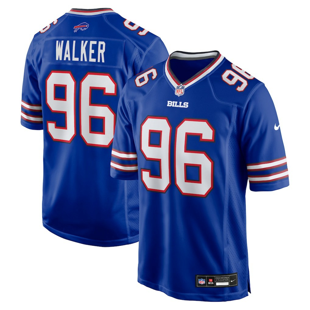 Deone Walker  Team Game Jersey - Buffalo Bills Jerseys