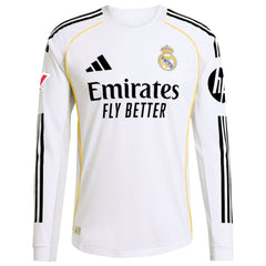 Jude Bellingham Real Madrid 2025/26 Home Long Sleeve Jersey