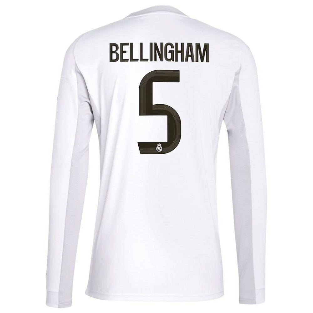Jude Bellingham Real Madrid 2025/26 Home Replica Long Sleeve Jersey
