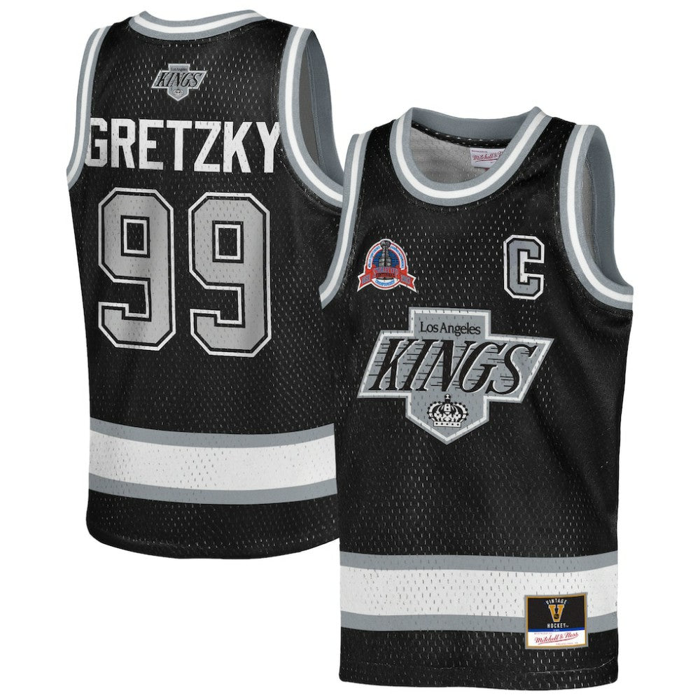 NHL Wayne Gretzky Los Angeles Kings Mitchell & Ness Youth Maxxed Out Fashion Basketball Jersey