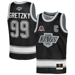 NHL Wayne Gretzky Los Angeles Kings Mitchell & Ness Youth Maxxed Out Fashion Basketball Jersey