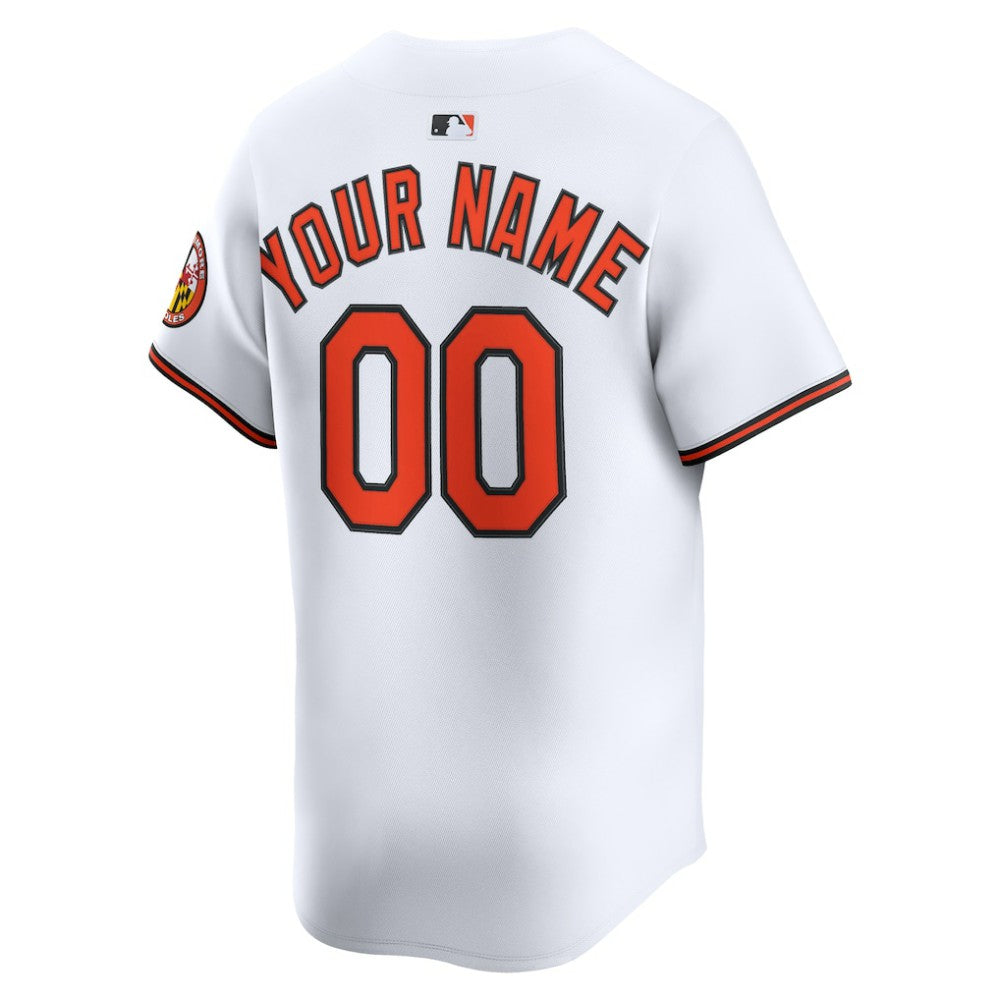 White Baltimore Orioles Nike Youth Home Custom Limited Jersey