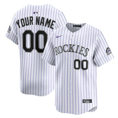 White Colorado Rockies Nike Youth Home Custom Limited Jersey