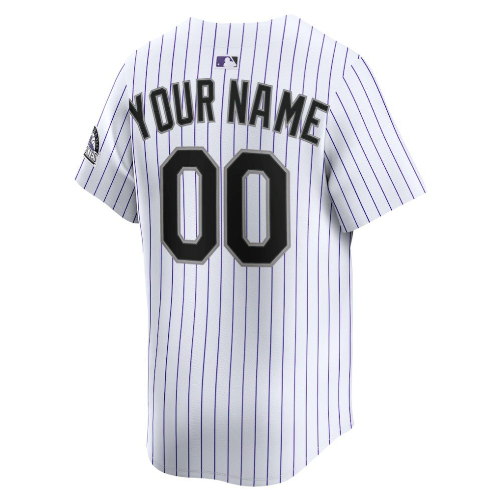 White Colorado Rockies Nike Youth Home Custom Limited Jersey