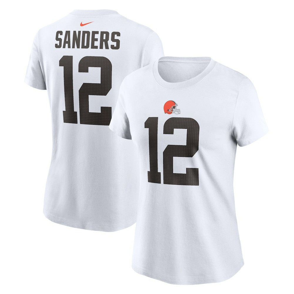 Shedeur Sanders  Women's 2025 NFL Draft Name & Number T-Shirt - Cleveland Browns T-shirts