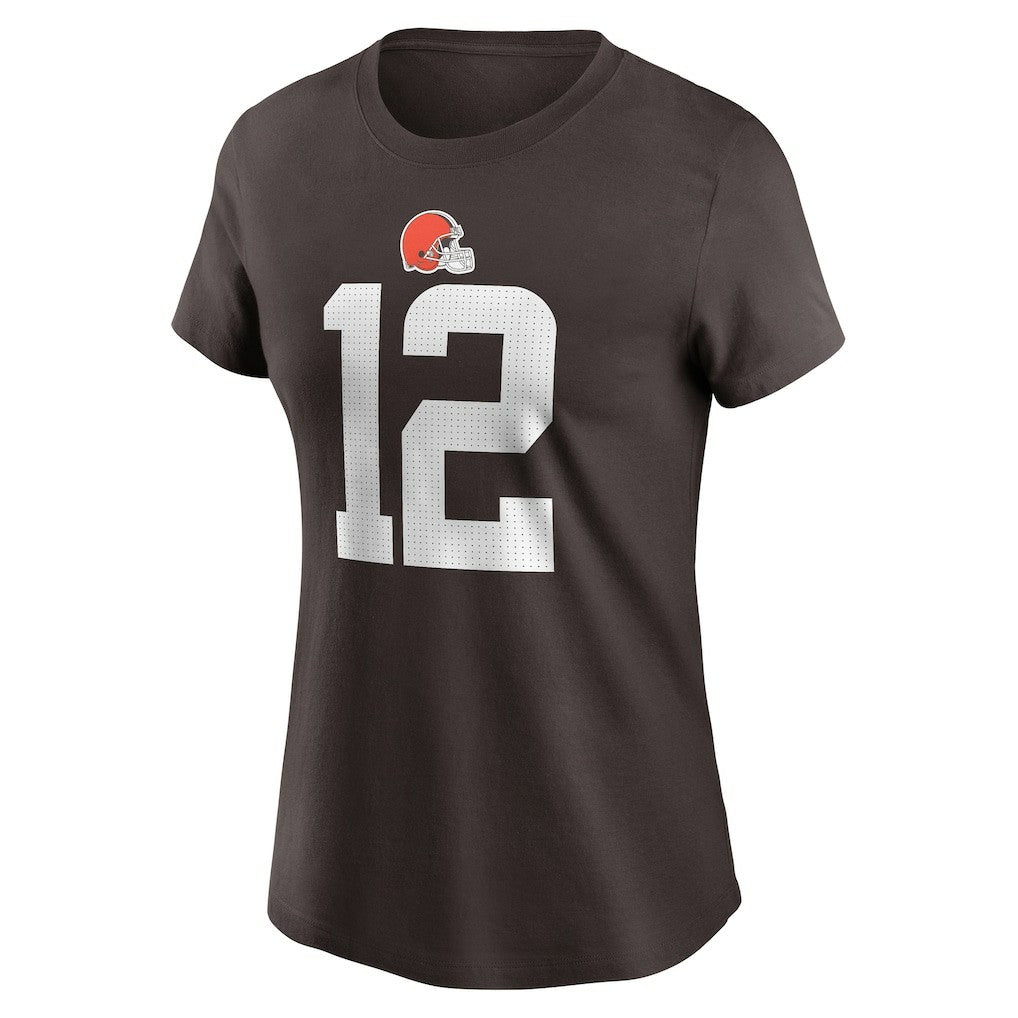 Shedeur Sanders  Women's 2025 NFL Draft Name & Number T-Shirt - Cleveland Browns T-shirts