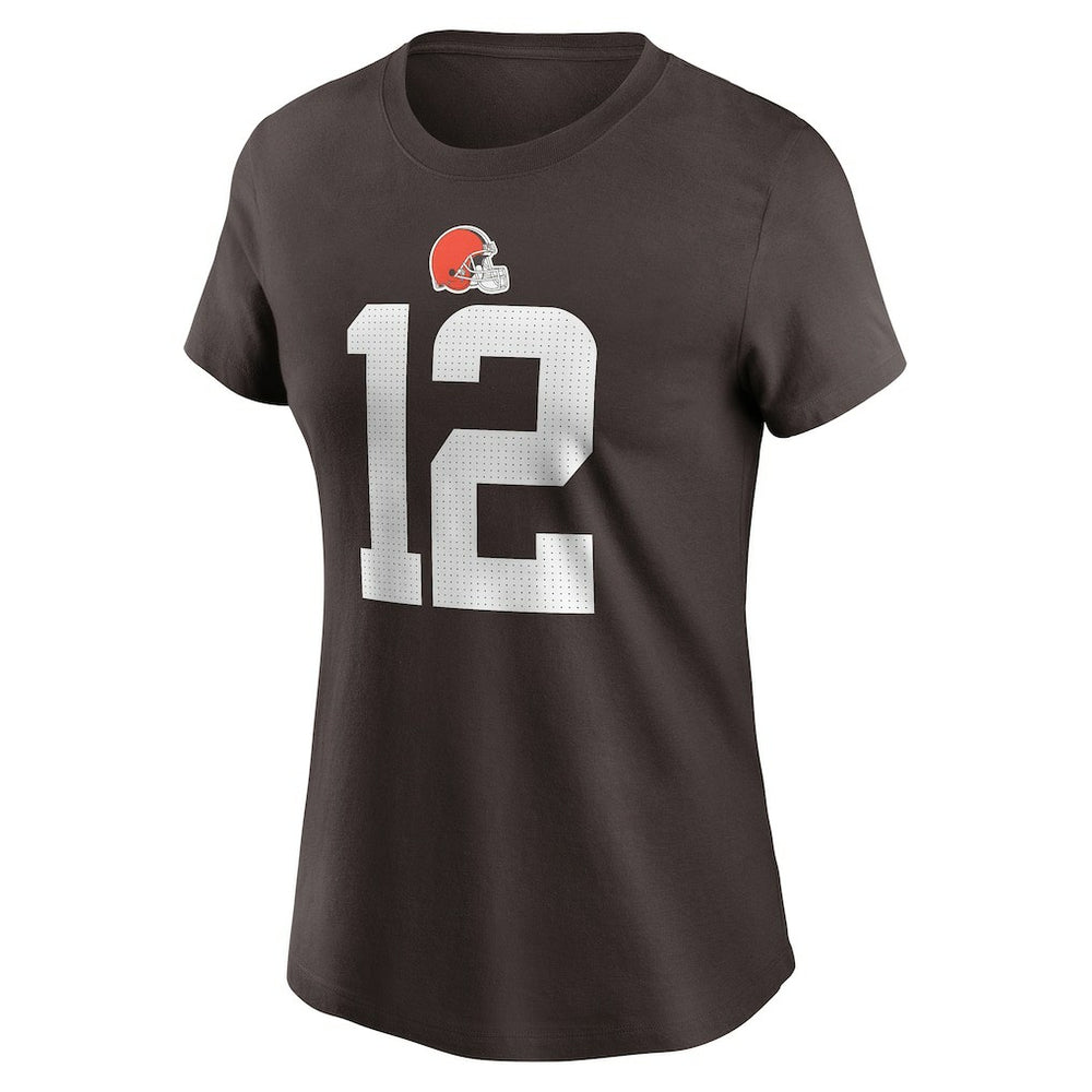 Shedeur Sanders  Women's 2025 NFL Draft Name & Number T-Shirt - Cleveland Browns T-shirts