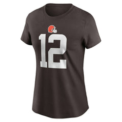 Shedeur Sanders  Women's 2025 NFL Draft Name & Number T-Shirt - Cleveland Browns T-shirts