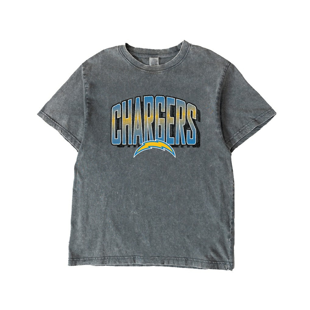 Gameday Couture Women's Peak Performance Oversized Snow Wash T-Shirt - Los Angeles Chargers T-shirts