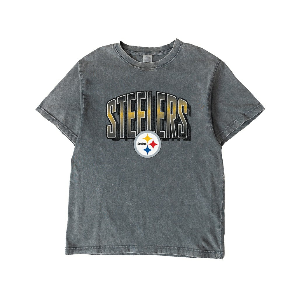 Gameday Couture Women's Peak Performance Oversized Snow Wash T-Shirt - Pittsburgh Steelers T-shirts