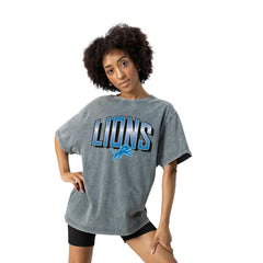 Gameday Couture Women's Peak Performance Oversized Snow Wash T-Shirt - Detroit Lions T-shirts