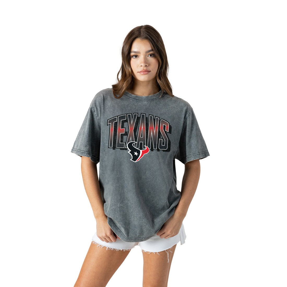 Gameday Couture Women's Peak Performance Oversized Snow Wash T-Shirt - Houston Texans T-shirts