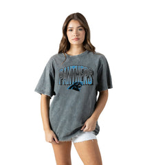 Gameday Couture Women's Peak Performance Oversized Snow Wash T-Shirt - Carolina Panthers T-shirts