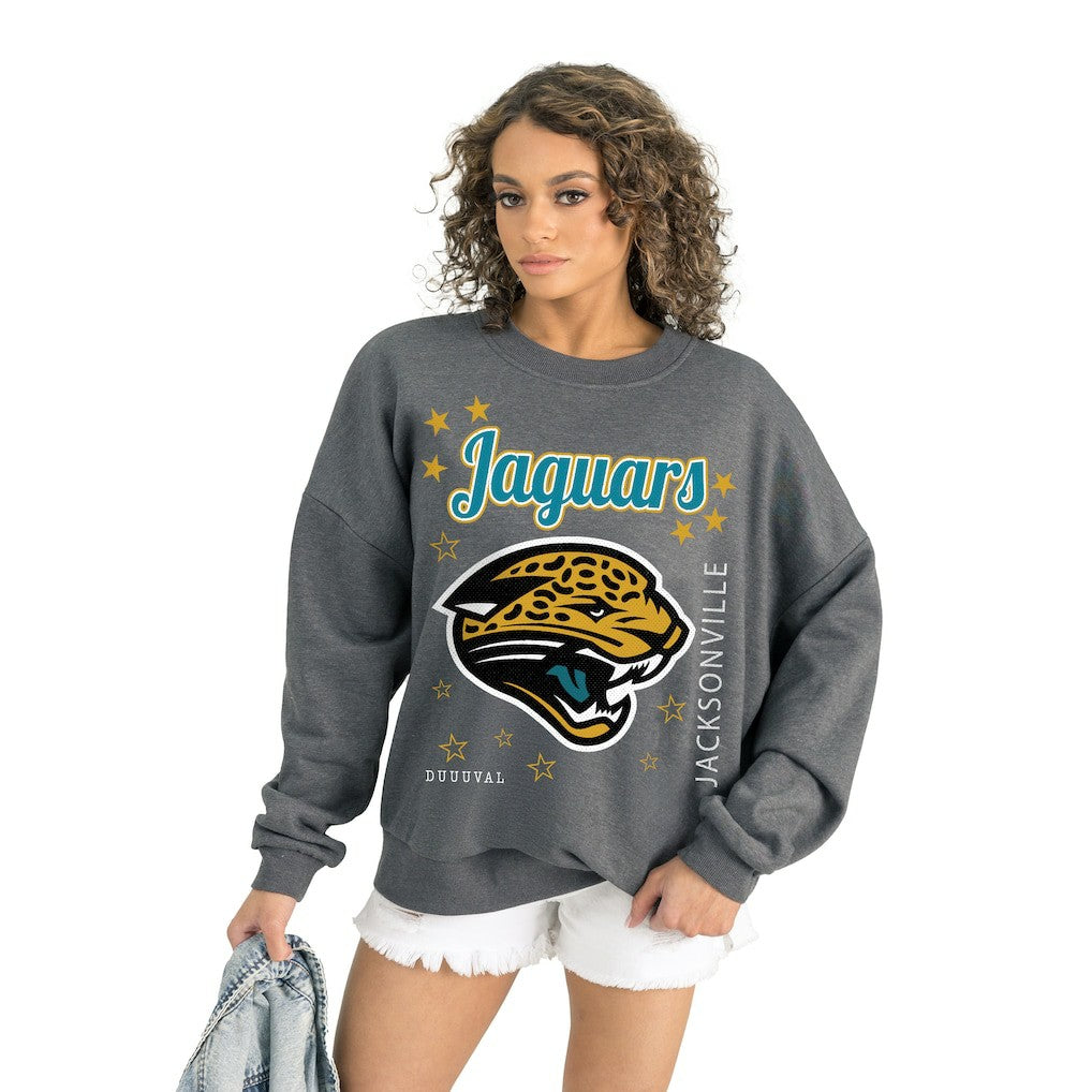 Gameday Couture Women's Ready to Rumble Premium Fleece Pullover Sweatshirt - Jacksonville Jaguars Pullover
