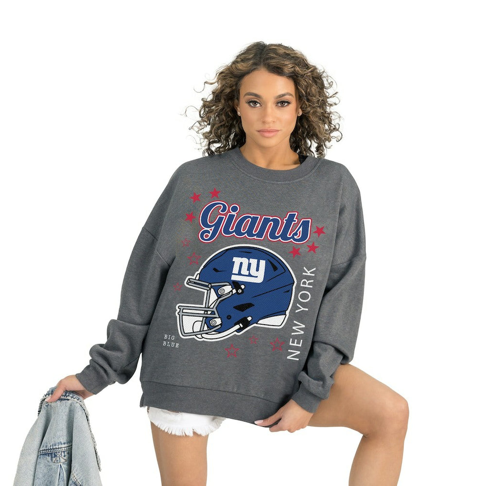 Gameday Couture Women's Ready to Rumble Premium Fleece Pullover Sweatshirt - New York Giants Pullover
