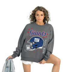 Gameday Couture Women's Ready to Rumble Premium Fleece Pullover Sweatshirt - New York Giants Pullover