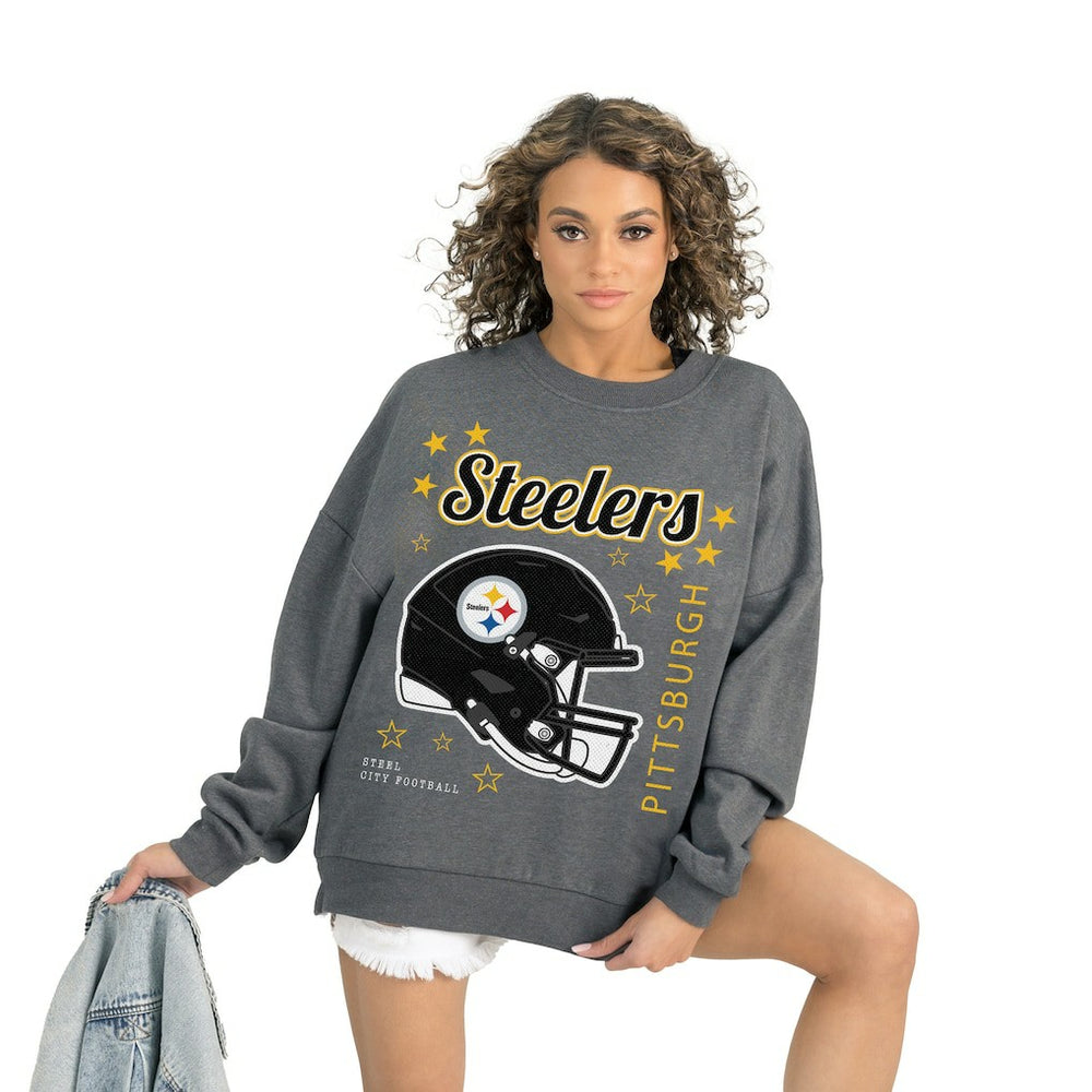 Gameday Couture Women's Ready to Rumble Premium Fleece Pullover Sweatshirt - Pittsburgh Steelers Pullover