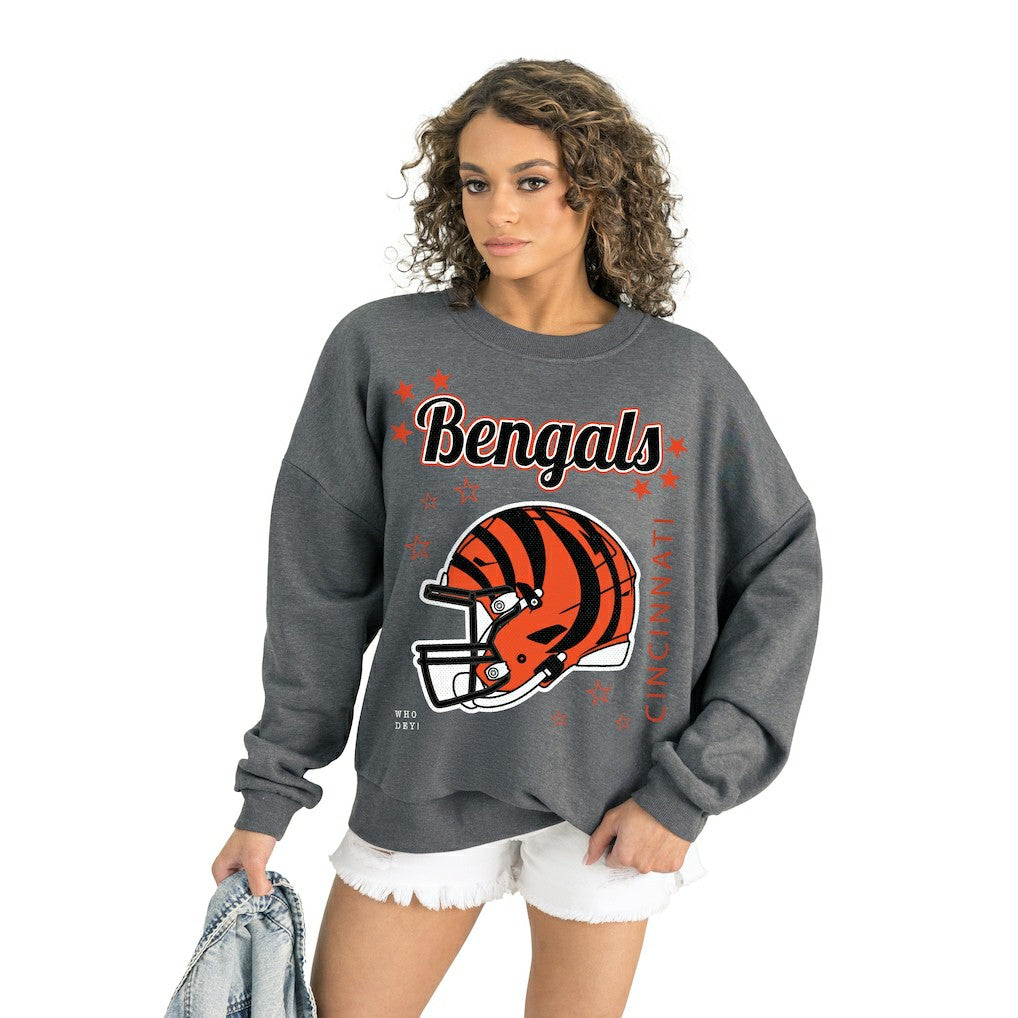 Gameday Couture Women's Ready to Rumble Premium Fleece Pullover Sweatshirt - Cincinnati Bengals Pullover