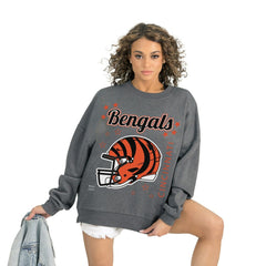 Gameday Couture Women's Ready to Rumble Premium Fleece Pullover Sweatshirt - Cincinnati Bengals Pullover