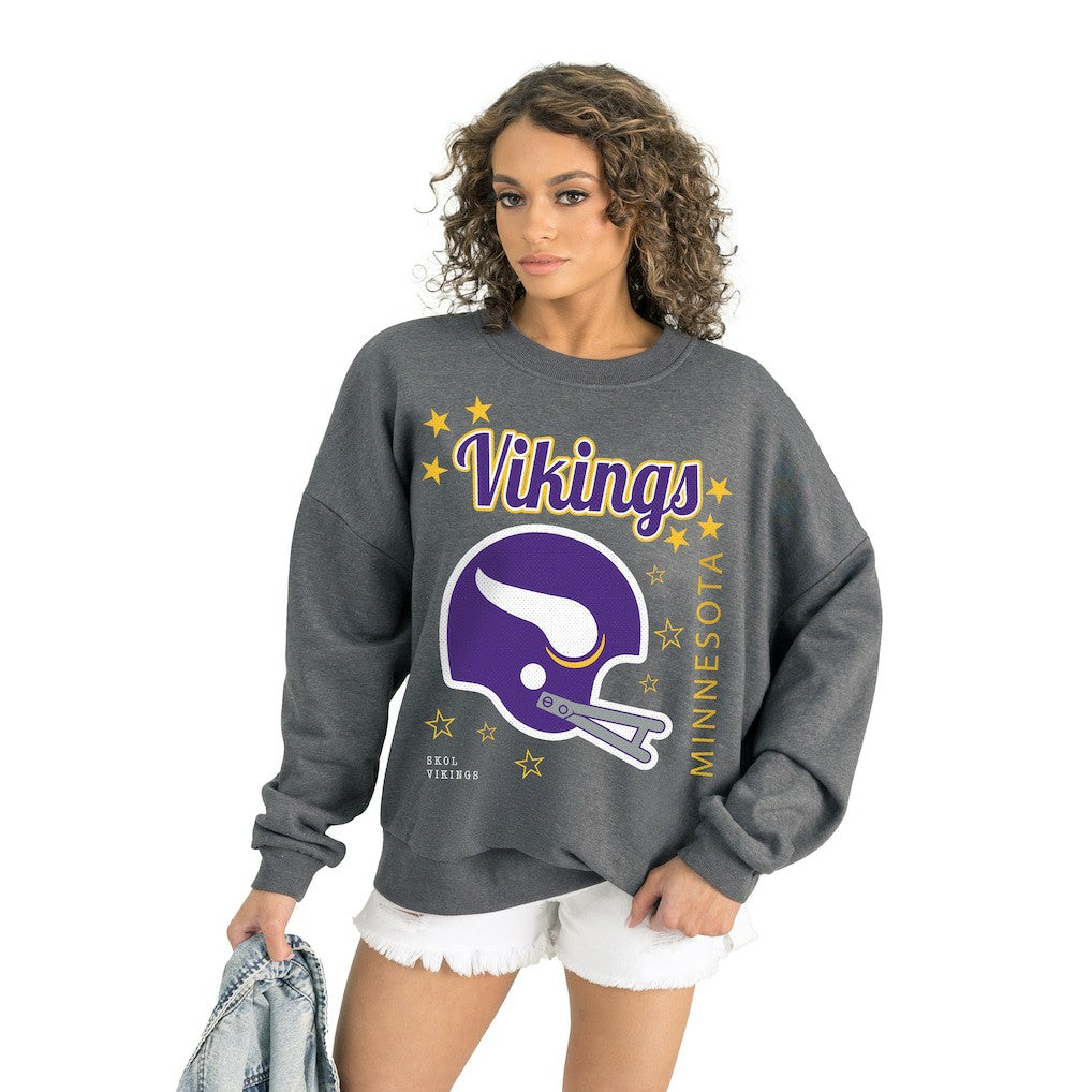 Gameday Couture Women's Ready to Rumble Premium Fleece Pullover Sweatshirt - Minnesota Vikings Pullover