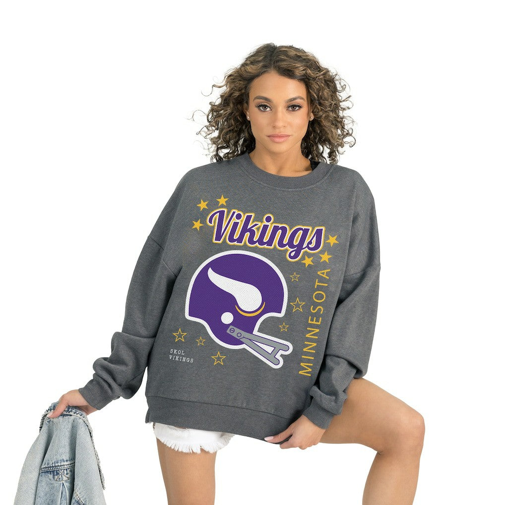 Gameday Couture Women's Ready to Rumble Premium Fleece Pullover Sweatshirt - Minnesota Vikings Pullover