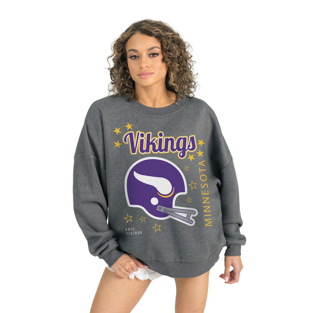 Gameday Couture Women's Ready to Rumble Premium Fleece Pullover Sweatshirt - Minnesota Vikings Pullover