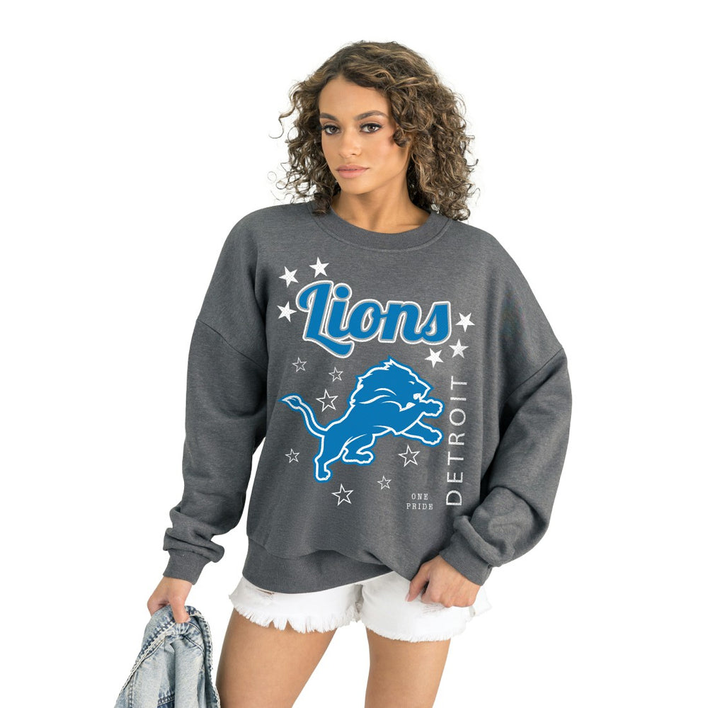 Gameday Couture Women's Ready to Rumble Premium Fleece Pullover Sweatshirt - Detroit Lions Pullover