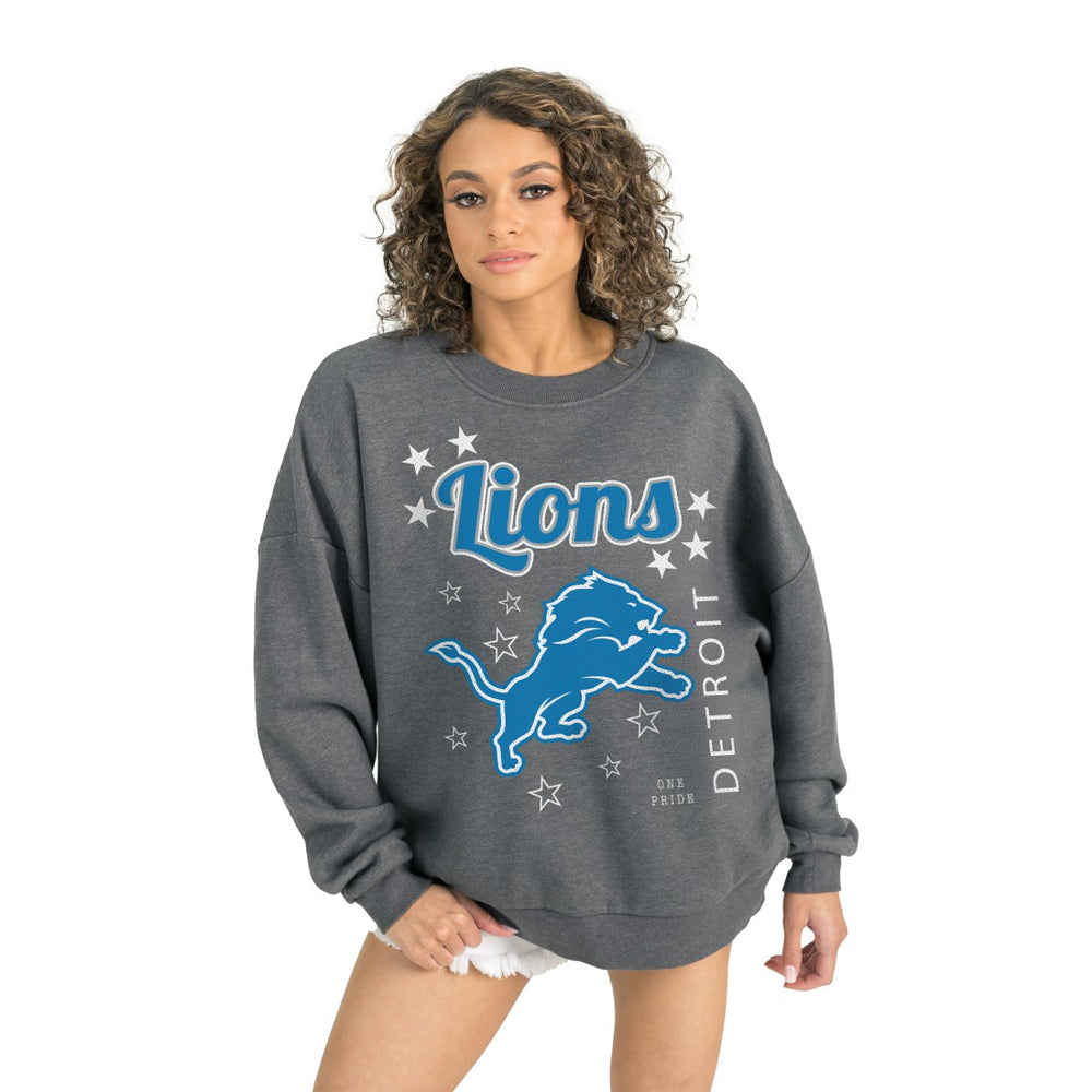 Gameday Couture Women's Ready to Rumble Premium Fleece Pullover Sweatshirt - Detroit Lions Pullover
