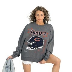 Gameday Couture Women's Ready to Rumble Premium Fleece Pullover Sweatshirt - Chicago Bears Pullover