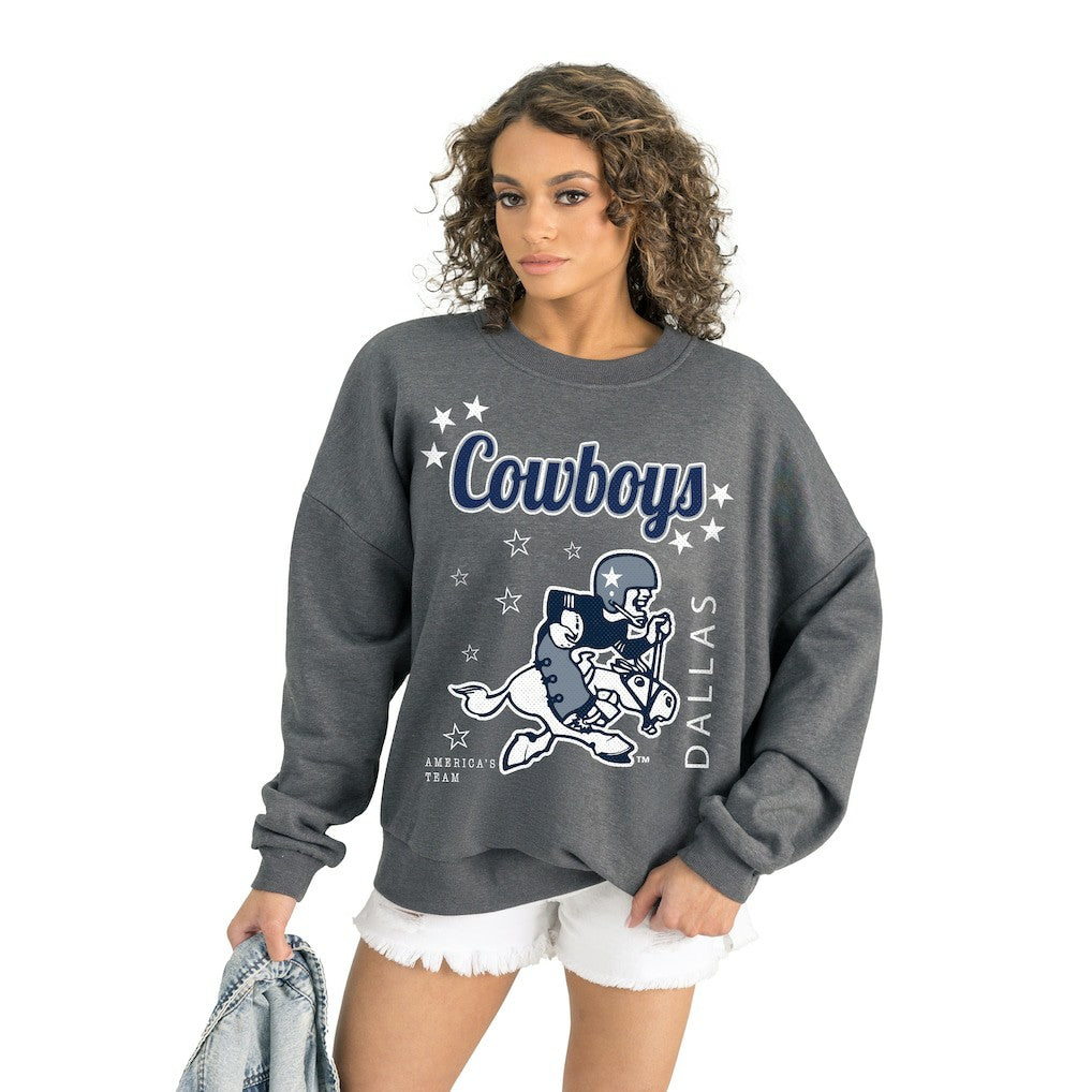 Gameday Couture Women's Ready to Rumble Premium Fleece Pullover Sweatshirt - Dallas Cowboys Pullover