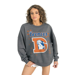 Gameday Couture Women's Ready to Rumble Premium Fleece Pullover Sweatshirt - Denver Broncos Pullover