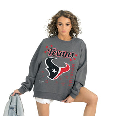 Gameday Couture Women's Ready to Rumble Premium Fleece Pullover Sweatshirt - Houston Texans Pullover