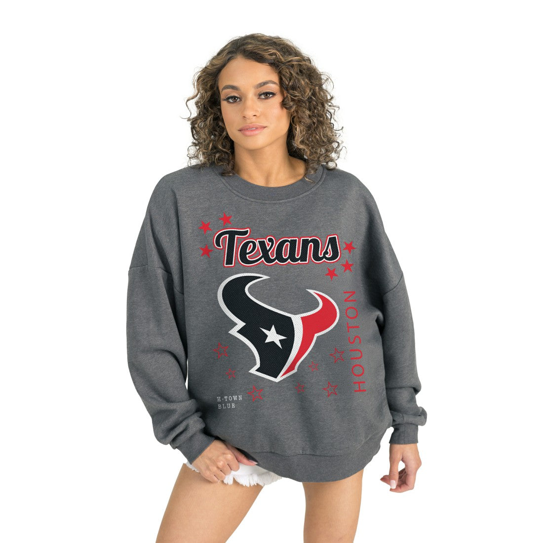 Gameday Couture Women's Ready to Rumble Premium Fleece Pullover Sweatshirt - Houston Texans Pullover