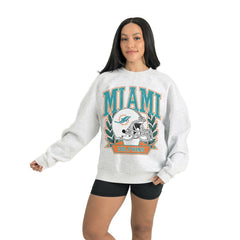 Gameday Couture Women's Heritage Premium Fleece Pullover Sweatshirt - Miami Dolphins Pullover