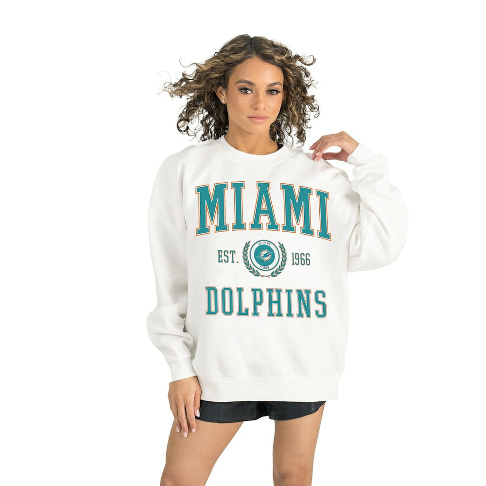 Gameday Couture Women's Timeless Triumph Premium Fleece Pullover Sweatshirt - Miami Dolphins Pullover