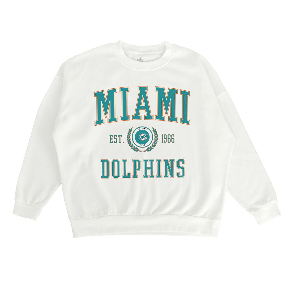 Gameday Couture Women's Timeless Triumph Premium Fleece Pullover Sweatshirt - Miami Dolphins Pullover